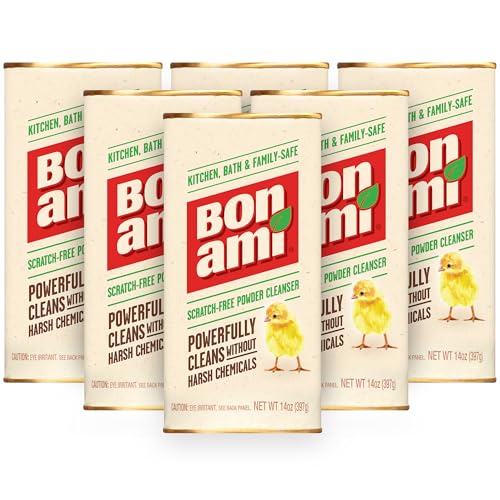 Bon Ami Polish and Cleanser Powder 14 Ounce (Set of 6)