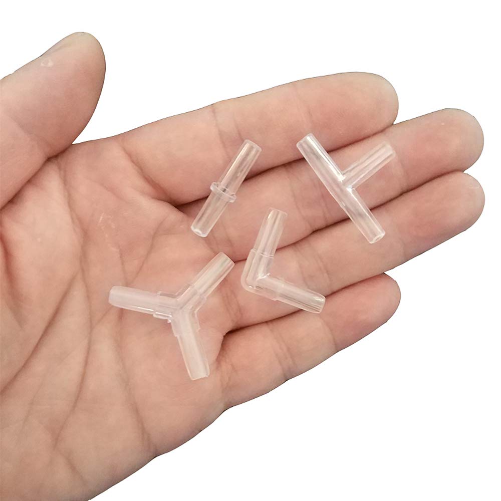 Amazon.co.jp: YFFSFDC エアーチューブコネクター 40個入り Y型/T型/L