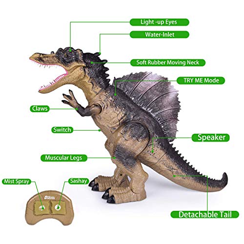 image for FUN LITTLE TOYS Remote Control Dinosaur for Kids, Electronic Walking S