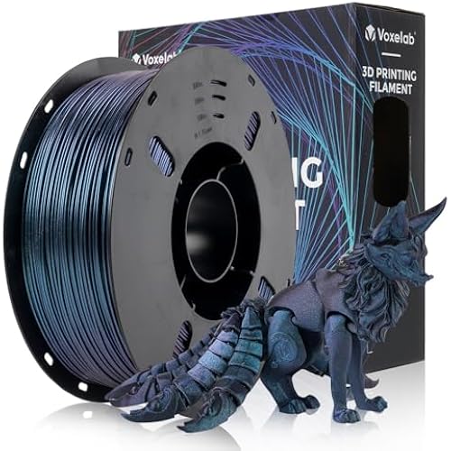 VOXELAB 3D Printer Filament - Color Changeable PLA 1.75mm, Burnt Titanium, Chameleon PLA 1kg (2.2lbs) - Dimensional Accuracy +/- 0.02mm