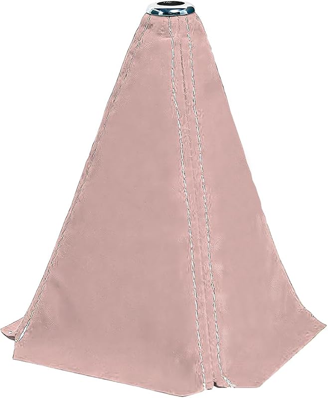 Coifa de alavanca de câmbio HZEL em couro PU rosa e branco 10,2 x 8,9 polegadas (25,91 x 22,61 cm) – 1 unidade