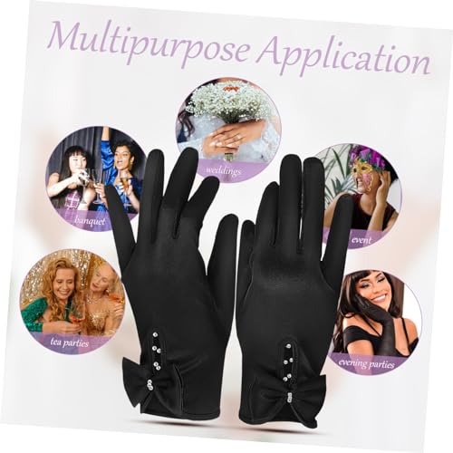 Wrist Satin Gloves for Women Elegant Wedding Accessory Formal Gloves for Prom Dresses and Special3