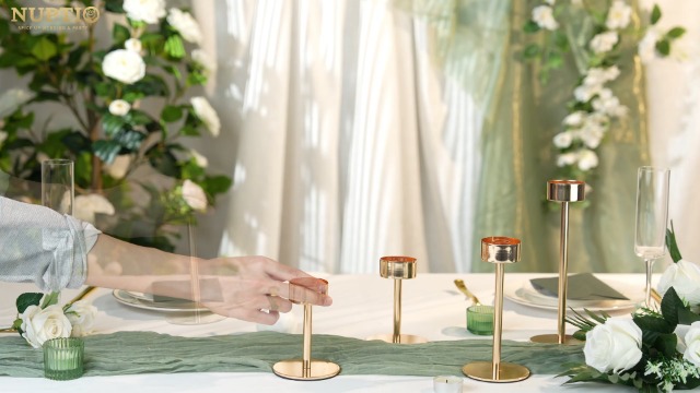 NUPTIO Verre Bougeoir Cylindrique À Bougies - Lot de 3 Centres de Table NUPTIO Verre Bougeoir Cylindrique À Bougies - Lot de 3 Centres de Table