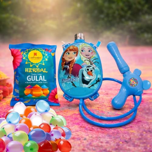 Image of CraftVatika Holi Colours Gift for Kids, Holi Colors Pichkari for Kids, Holi Tank Pichkari, Organic Holi Water Colours for Kids, Holi Items, Safe Holi Gulal Colours