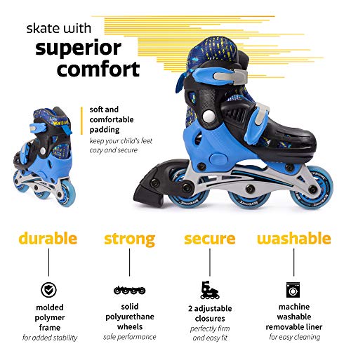 image for New Bounce New-Bounce Adjustable Inline Skates for Boys and Girls - fo