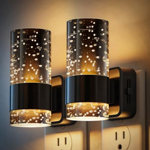 Image of JandCase Night Lights Plug into Wall,2 Pack Automatic LED Night Light with 0-100LM Dimmable, 3000K Plug in Night Lights with Auto Light Sensor, for Bathroom Hallway Decor
