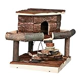 Tamaño: 19 x 20 x 19 cm. Pet Ting Natural Living IDA House - Pequeño hámster de Madera para Ratones