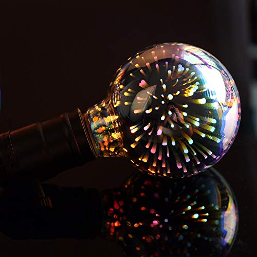 Century Light - G80 4W Led 3D Globe Fireworks Light Bulb,E26 Base Edison Bulb Light For Holiday Christmas Decoration Bar Glass Led Lamp #TOP3