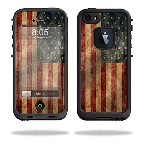 MightySkins Skin Compatible with Lifeproof iPhone 5s case - Vintage Flag | Protective, Durable, and Unique Vinyl Decal wrap Cover | Easy to Apply, Remove, and Change Styles | Made in The USA