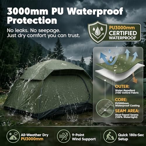 Purebox 4 Person Family Tent