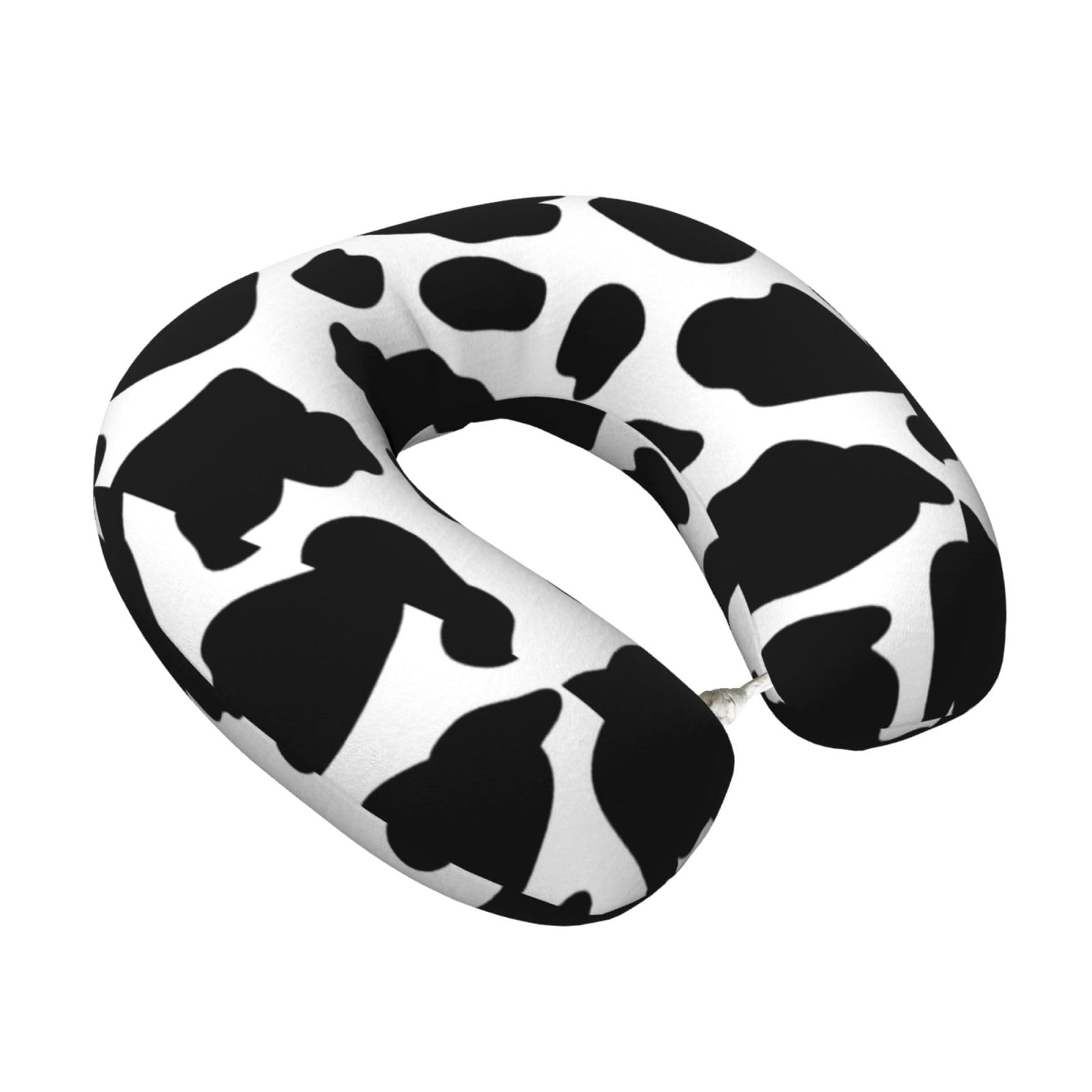 LKYMOH Cow Spots, Travel Neck Pillow U-Shaped Memory Neck Support Soft Comfortable With Washable Cover For Airplane Car Traveling and Office