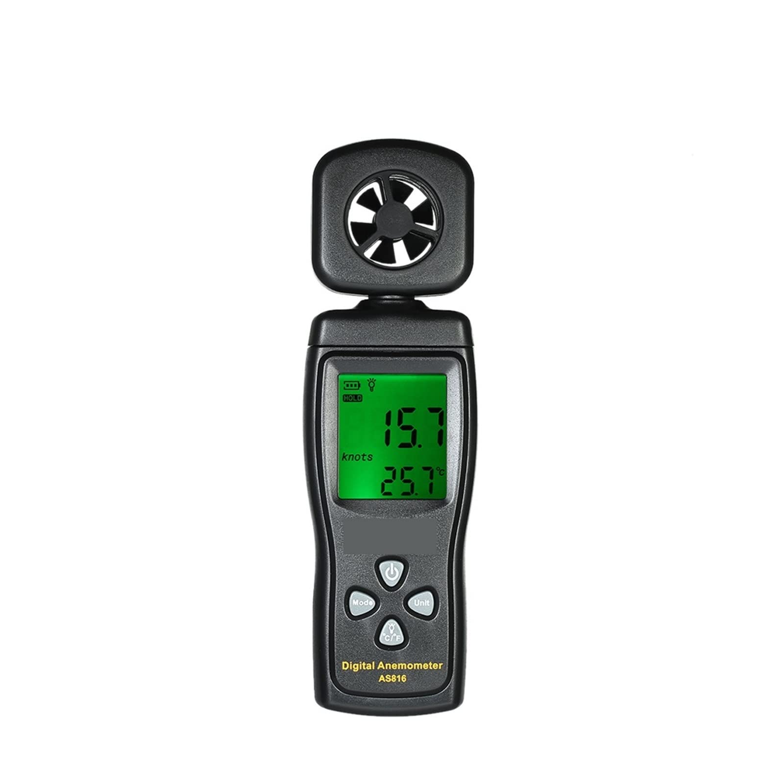 Compteur de vitesse du vent portable avec écran LCD rétro-éclairé pour flux d'air