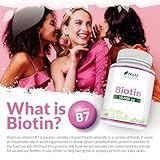 Biotin 10,000mcg - 365 Vegan Micro Tablets - 1 Year Supply - Hair, Skin & Nails Growth Supplement for Women & Men - Made in The UK - Nu U Nutrition - Image 9