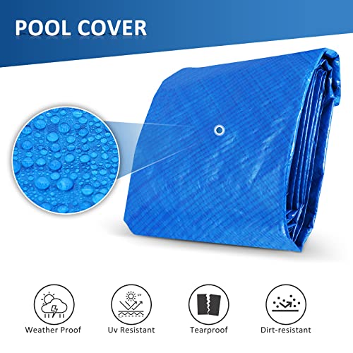 Miniatura 3 de Easongee Cobertor Piscina,Cubierta Solar De Para Piscina Para Una Fácil Instalación, Antipolvo, Resistente A La Lluvia Y Duradera Cobertor Piscina Rectangular 183cm