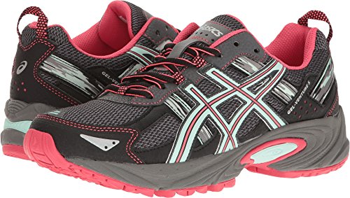 ASICS Women's Gel-venture 5 Trail Runner, Carbon/Diva Pink/Bay, 9.5 M US