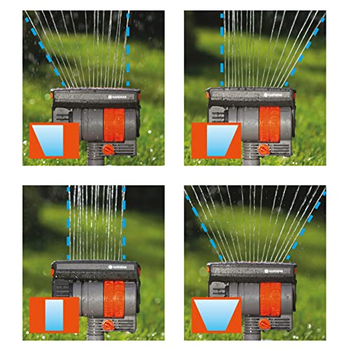 Gardena 84-Bzmx Zoommaxx - 2400 Sq Ft, Fully Adjustable Sprinkler On Weighted Base For Flexible, Leak Proof And Precise Watering, Compatible With Any Hose Brand, Made In Germany #TOP4