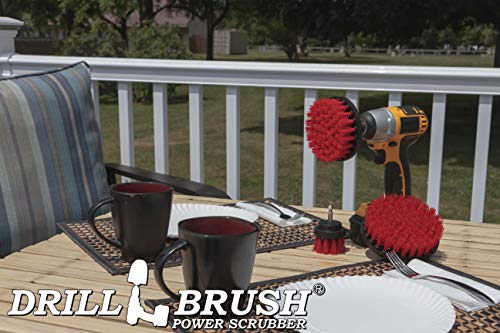 Cleaning Supplies - Drill Brush - Outdoor Power Scrub Brush Kit - Bird Bath - Garden Statues - Gnome - Outdoor Water Fountain - Monuments - Headstones - Granite Cleaner - Deck Brush - Algae, Mold - Thumbnail 6