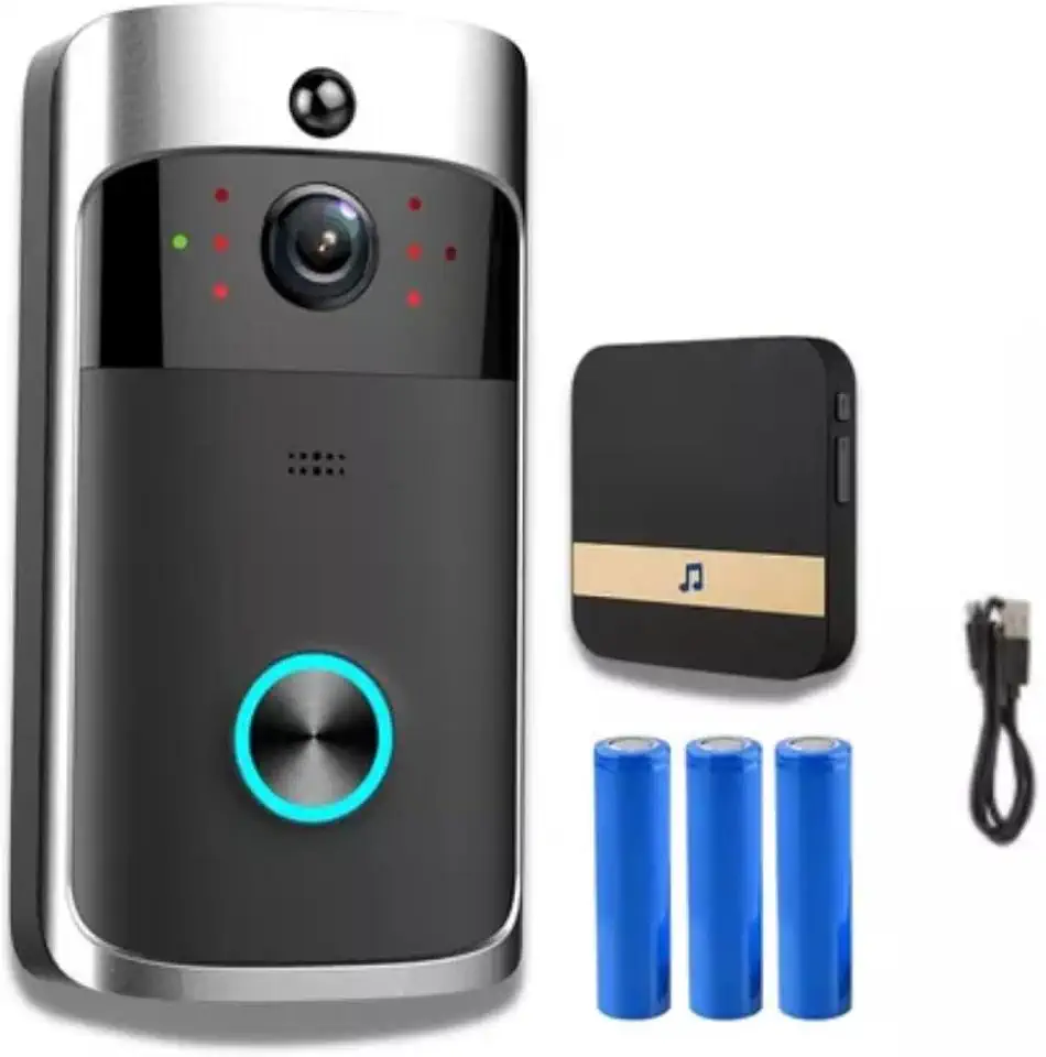 Campainha Com Camera E Audio doorbell v5 Inteligente Wifi Acesso Remoto via Celular