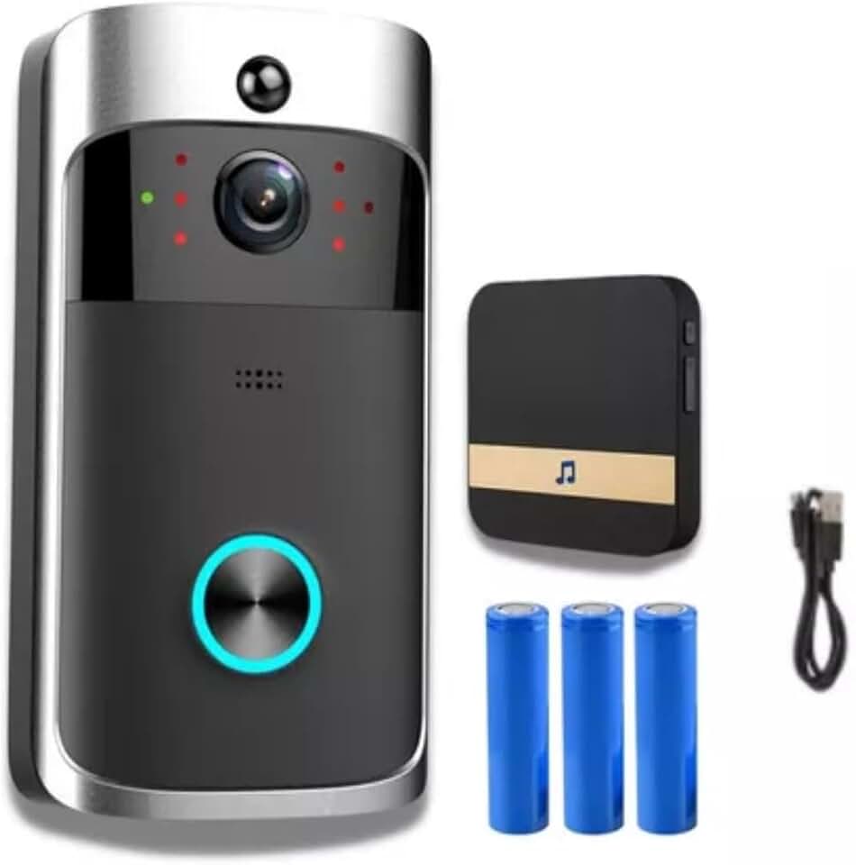 Campainha Com Camera E Audio doorbell v5 Inteligente Wifi Acesso Remoto via Celular
