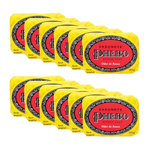 Phebo Sabonete, Odor De Rosas, 90g, 12 Unidades