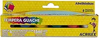 Tempera Guache 6 Cores 15ml, Acrilex, 020060000, Multicor