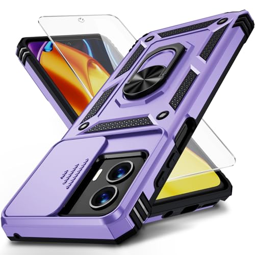 Weycolor for Moto G Stylus 5G 2024 Case with Camera Lens Cover, HD Screen Protector, 10 FT Military Grade Drop Protection, Magnetic Ring Holder Kickstand Protective Phone Case, Lavender by Weycolor - Used condition - US$5.81
