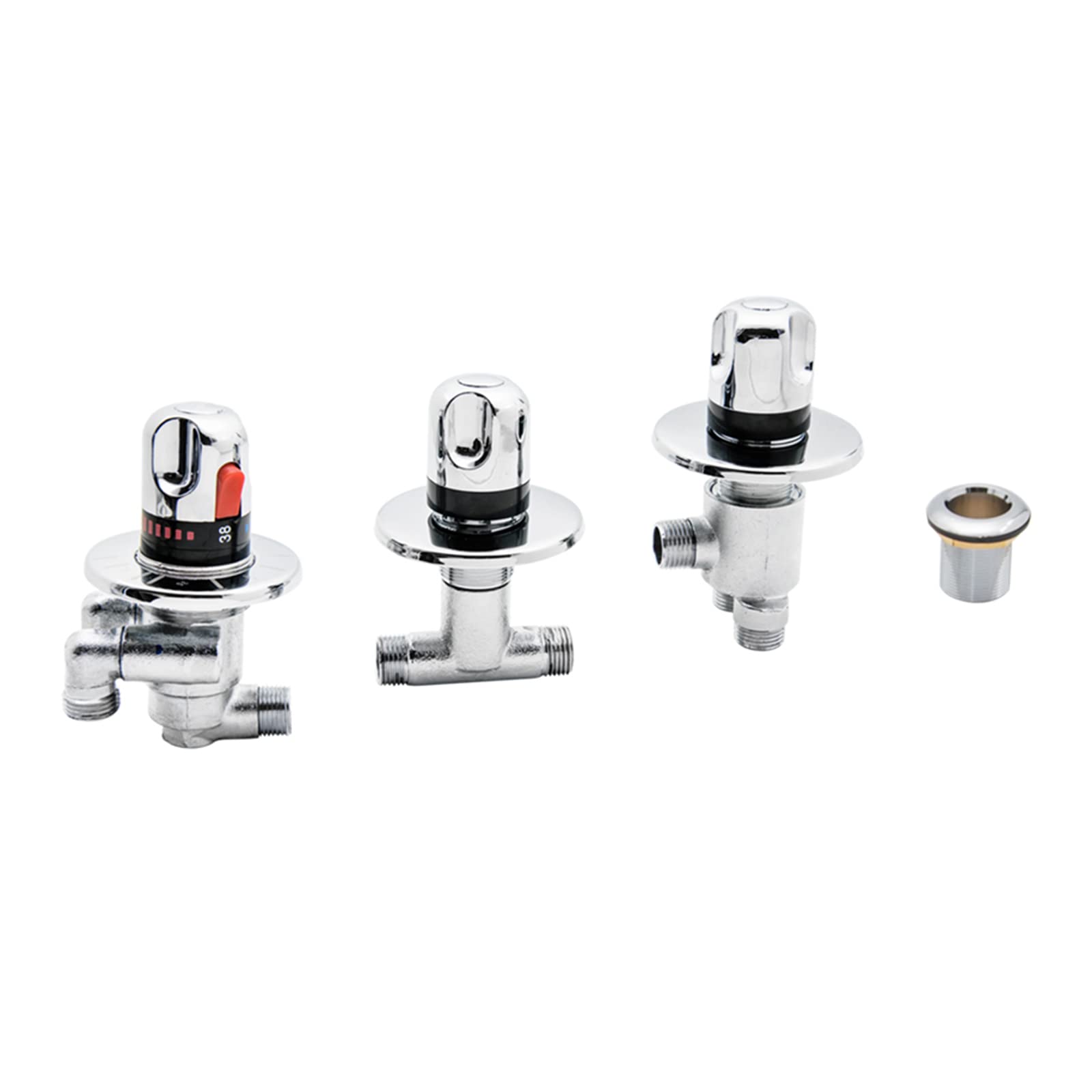Robinet à cartouche en laiton chromé triple poignée pour baignoire et douche moderne