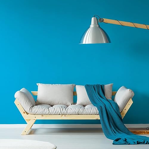 Miniatura 8 de Papel tapiz de 15.7 x 118 pulgadas, papel tapiz azul para dormitorio, papel de contacto, fácil de despegar, papel tapiz azul para baño, papel de