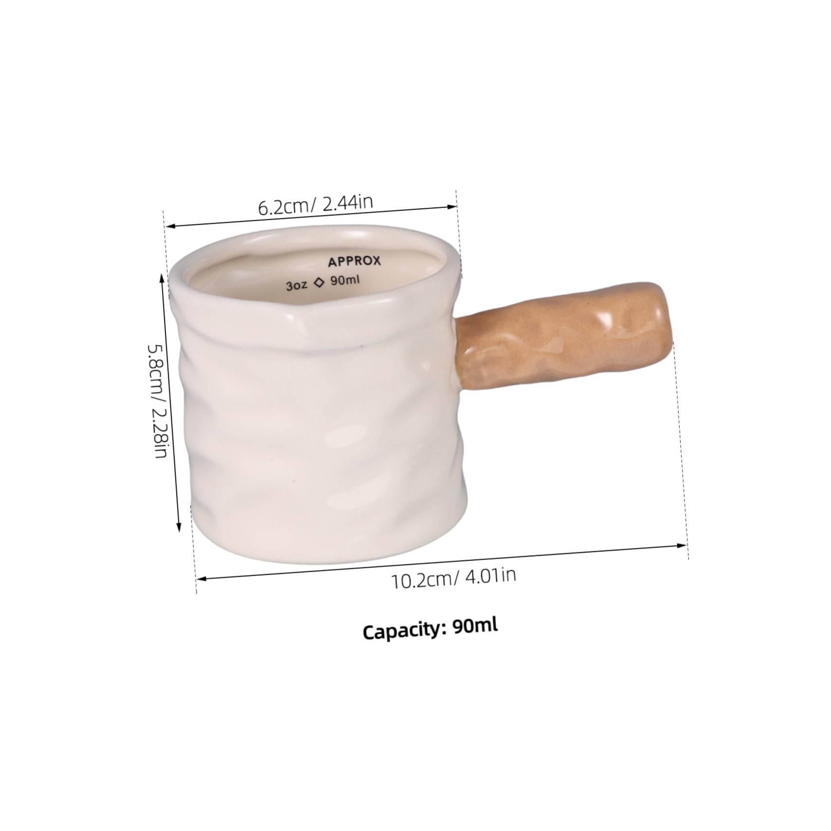 CONGARTENO Milk Sauce Kettle Measuring Cup Milk Jug Coffee Pitcher Espresso Cups Water Jug Cream Coffee Cup Coffee with Handle Milk Container Serving Pitcher Mini Pitcher Coffee Mug Ceramics