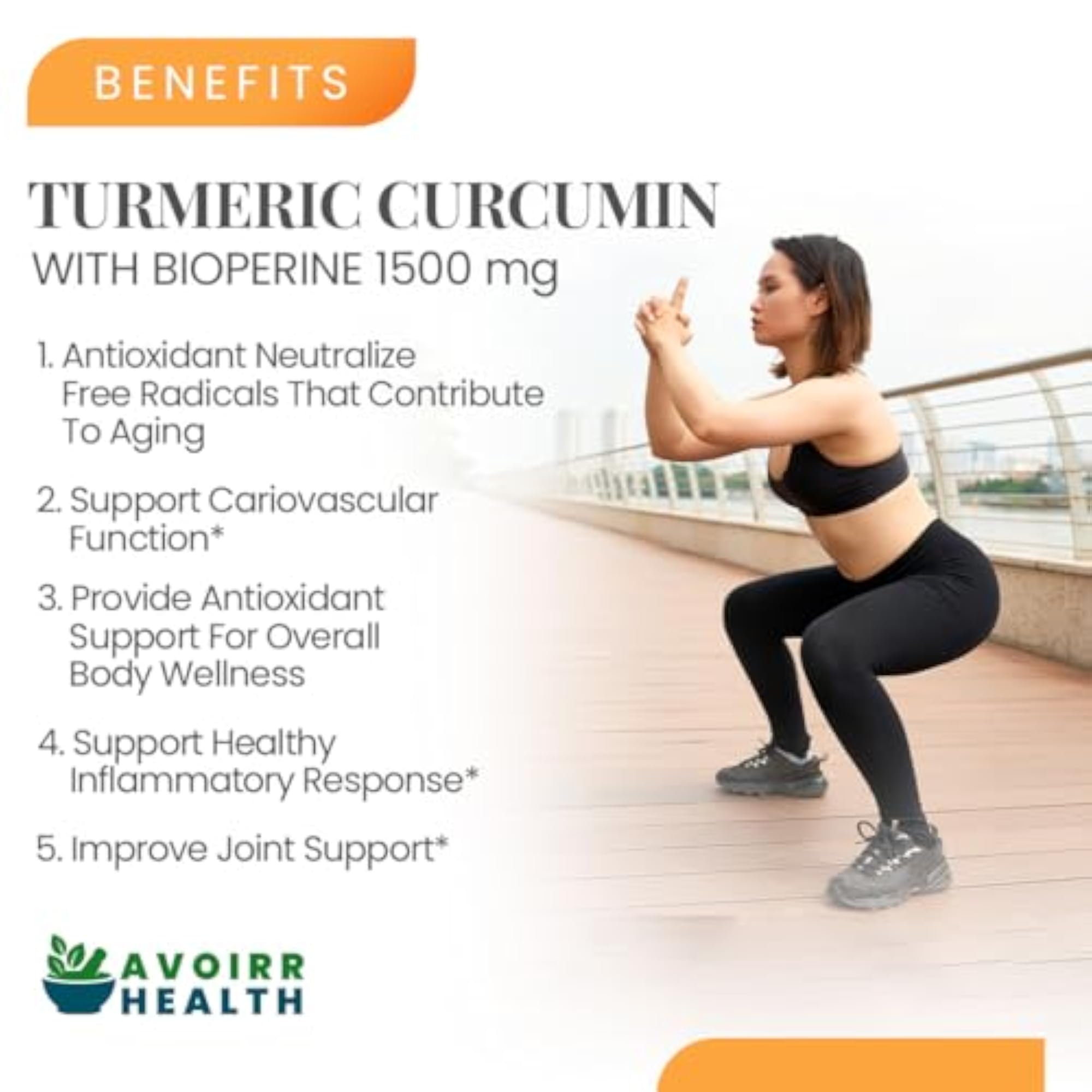 Turmeric Curcumin with Piperine, 1500mg