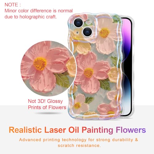 Coque TPU pour iPhone 13 durable avec finition artistique et chaîne dorée robuste - 2