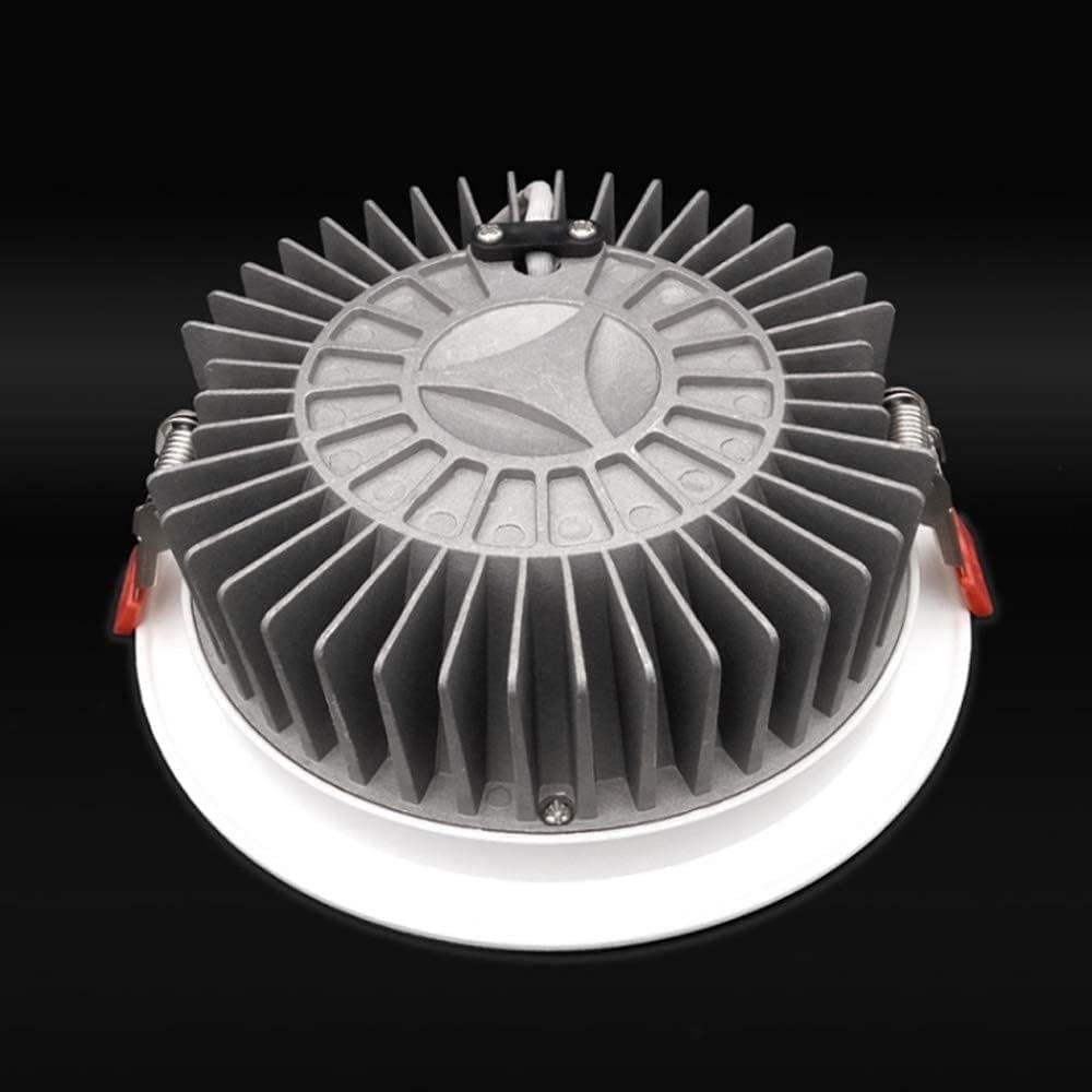 Okrągła lampa sufitowa LED do zabudowy IP44 Downlight do salonu sypialni kuchni [klasa efektywności energetycznej F] LED wpuszczana lampa sufitowa (kolor: ciepła 3000 K, rozmiar: 20 W) (3000 k ciepła