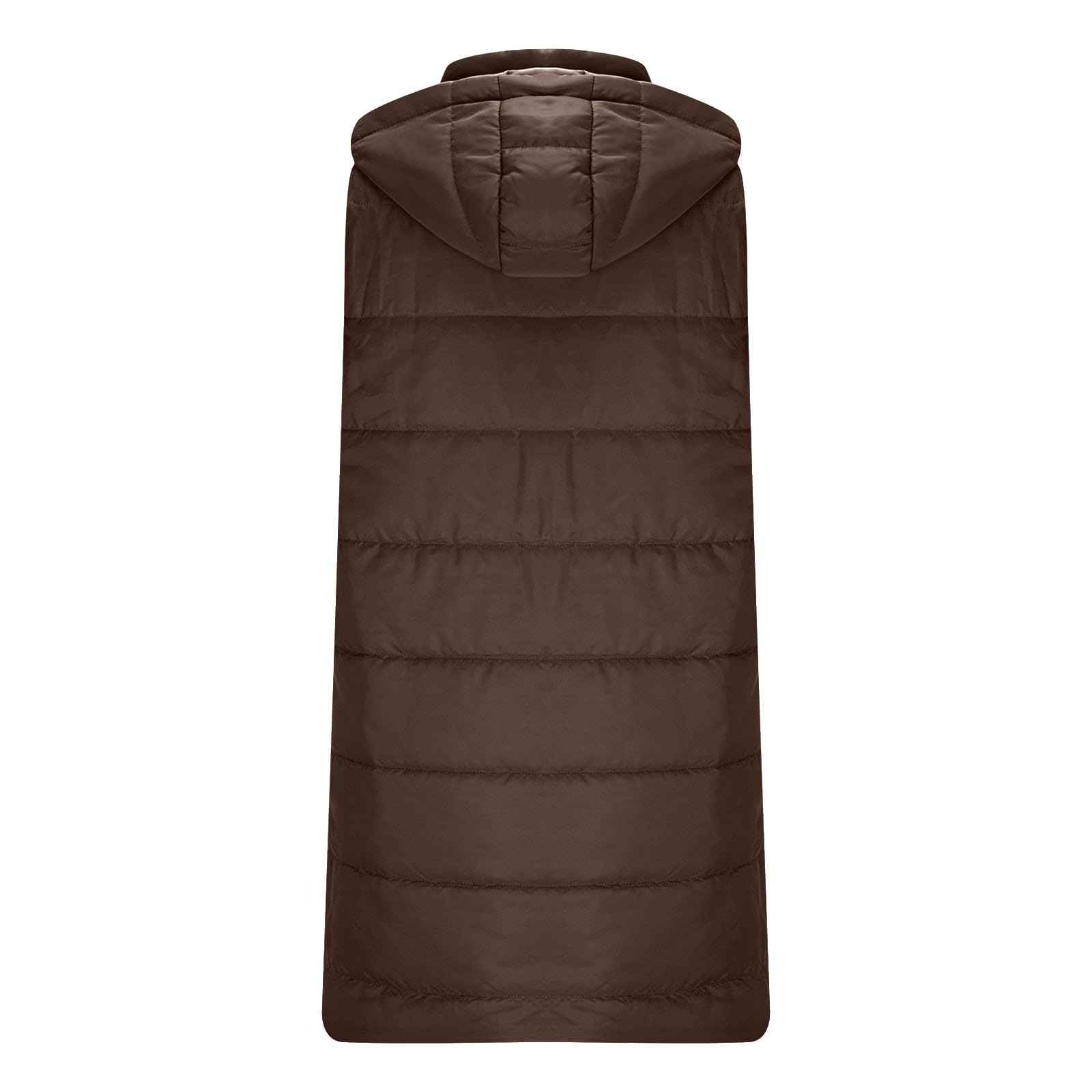Doudoune longue matelassée légère à capuche sans manches pour enfants coupe-vent chaud d'hiver imperméable