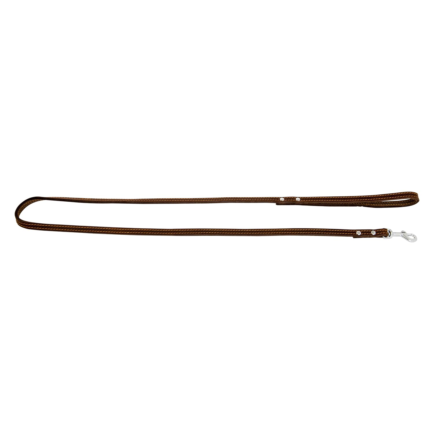 JACK AND VANILLA, Long Dog Lead, Fat Leather, Brown, Size 16 mm x 150 cm