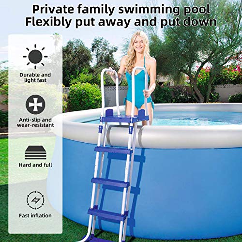 EPROSMIN 12 FT Inflatable Swimming Pool for Children Adults - Quick Set Round Swimming Pool Above Ground, Outdoor, Yard, Garden