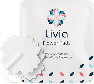 Livia Flower Pads, 1 Set Electrodes - Stick-on Pads for Period Cramps - Requires Livia Portable Device to Deliver Menstrual Pain Relief Support in 30-60 Seconds - Comfortable, Lightweight, Discreet
