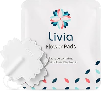 Livia Flower Pads | Electrodes Menstrual Pain Relief Device | Compact, Lightweight, Discreet | Skin-Friendly & Easy to Apply | 1 Set of Electrodes