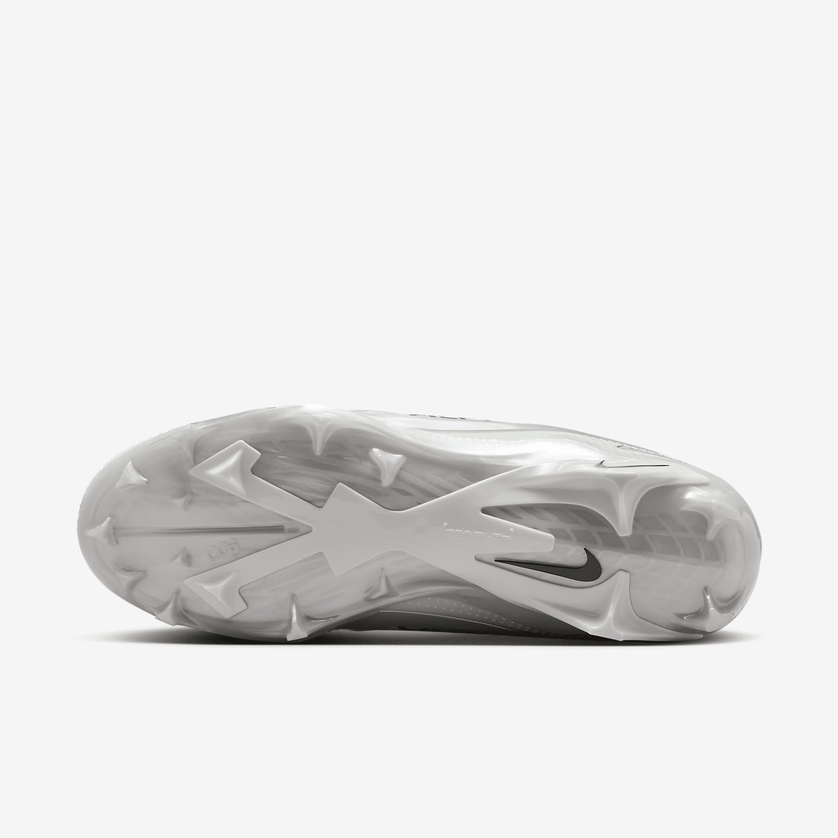 Nike Alpha Menace 4 Elite Football Cleats (FD7036-100, White/Metallic Silver/Photon Dust/Black) Size 8.5