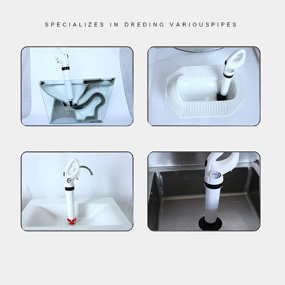Sturalavandini WC,Sturalavandino ad Aria Compressa,tantuffo per WC ad Alta Pressione Taglierina per lavello per dragaggio Multifunzionale per Il Blocco della Pulizia,Doccia, Fogna