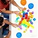 Bbiamsleep 76 Pcs Counting 3D Geometric Solids Colorful Plastic Geometric Shape Light Table Manipulative Counting Sorting Sensory Bin Filler Fine Motor Skills for Light Table Sorting Training