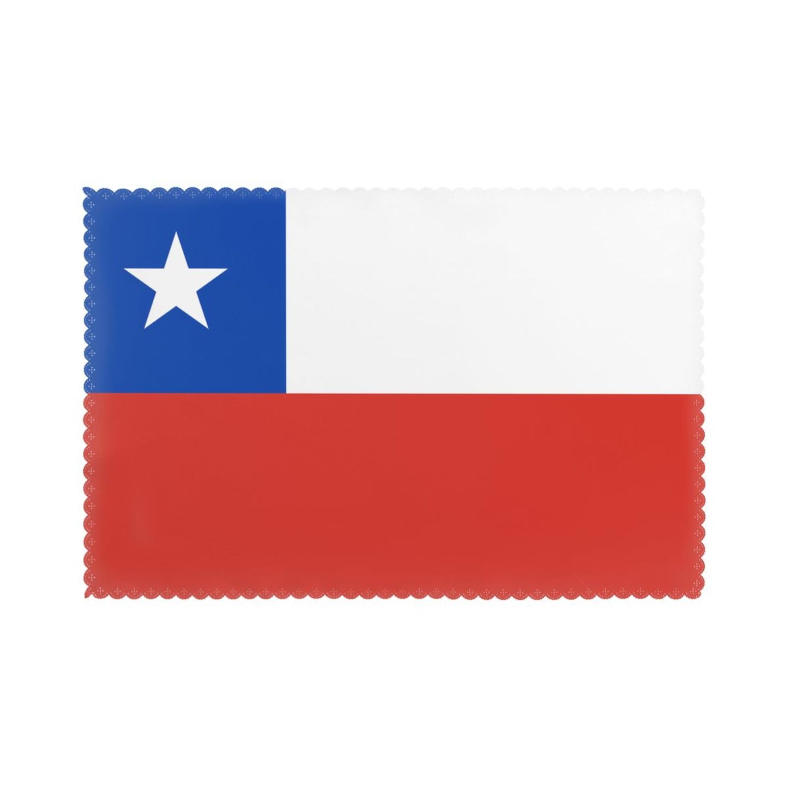 Flag of Chile Printed table mat set (6 pieces) - Aesthetic upgrade for family gatherings and hotel banquets