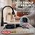 Delta Lenta Matte Black Touch Kitchen Faucet with Pull Down Sprayer, Modern Single Hole Touch On Kitchen Sink Faucet, Single Handle, Matte Black 19802TZ-BL-DST
