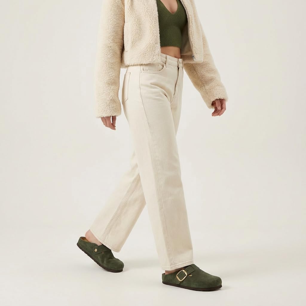 CUSHIONAIRE Rusty Genuine Leather Clogs for Women, Comfortable Slip On Womens Shoes with Adjustable Buckle and Soft Memory Foam - Image 8