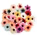 Silk Flowers in Bulk Wholesale Fake Flowers Heads Mini Rose Cloth Artificial Flower for Wedding Party Home Room Decoration Marriage Shoes Hats Accessories Silk Flower 80pcs 5cm (Multicolor)