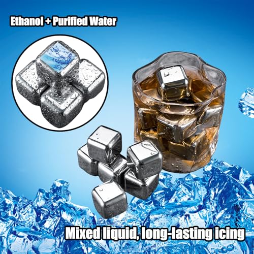 Cubitos de Hielo de Acero Inoxidable Reutilizables 24 Piezas miniatura 3