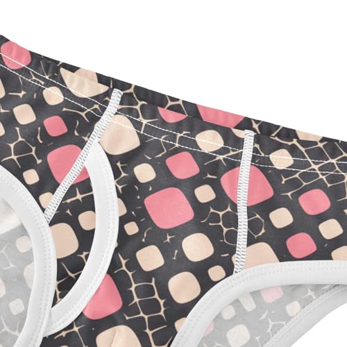 KLL Leopard Pattern Pink Black Hawaiian Toddler Boys' Cotton Underwear Cute Undies4