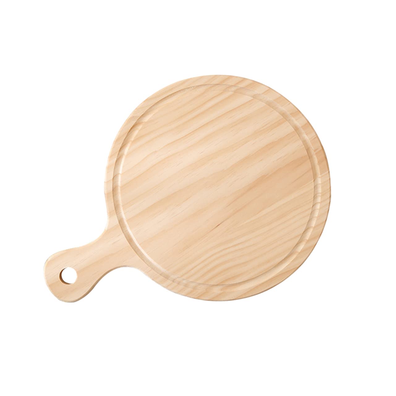 Unomor Homemade Pizza Baking Essential 7 Inch Wooden Pizza Paddle Charcuterie Board Pizza Tray Non-stick Feature