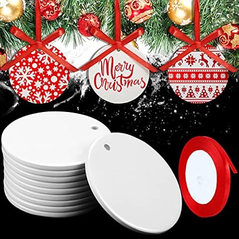 Sublimation Ceramic Christmas Ornaments (10 Pieces) Cover