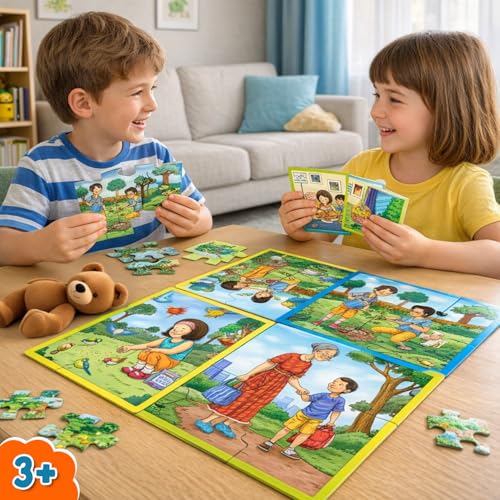 Image of Creative's Good Deeds Educational Puzzles Set for Kids Preschool Learning Toy Social Skills Problem Solving Early Development Screen Free Learning Activity Game for Children Age 3 Years and Above