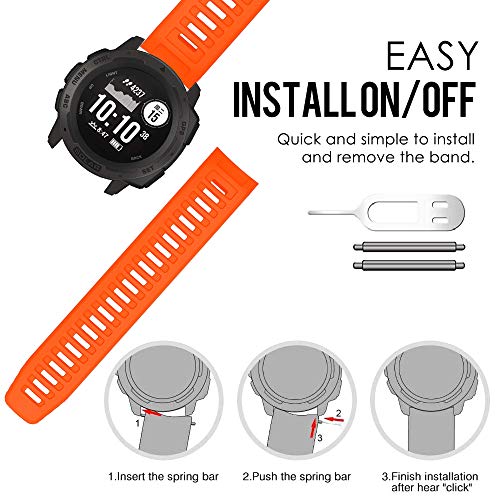 Garmin Instinct Horlogeband, Siliconen Vervangende Band Sportband voor Garmin Instinct, Verstelbare Horlogeband - Image 7